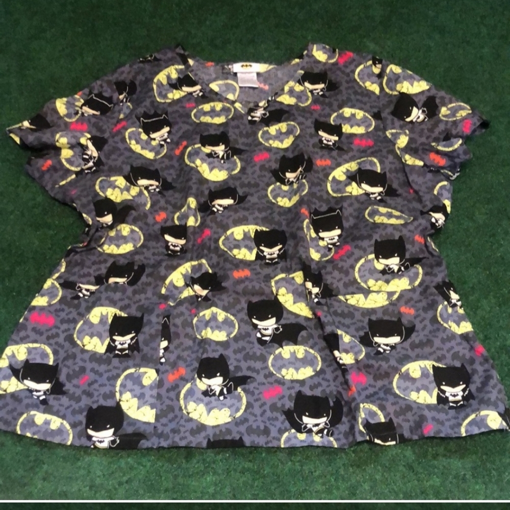 Batman Bat Signal Baby Batman Scrub Top